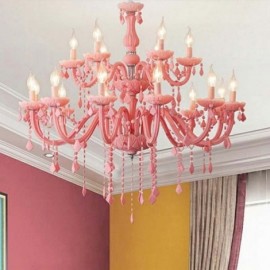 Elegant Crystal Chandelier European Large Pendant Light Bar