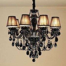 Luxury Crystal Chandelier European Black 10 Lights