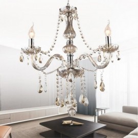 Crystal Chandelier European Cognac Colour Glass Pendant Light