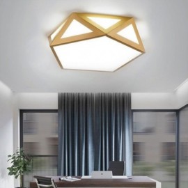 Gold Geometric Flush Mount Acrylic Ceiling Light