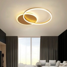 Modern Flush Mount Round Gold Ceiling Light