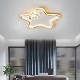 Creative Star Flush Mount Golden Star Ceiling Light