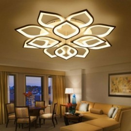 Modern Simple Flush Mount Acrylic Petal Ceiling Light Study