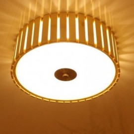 Large Bamboo Flush Mount Chinese Creative Ceiling Light Study Kid's Room Lighting