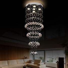 Crystal Chandelier Contemporary Elegant Ceiling Light Fixture Duplex Stair