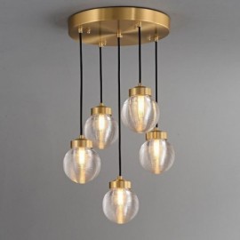 American Cluster Pendant Lamp Light Luxurious Glass Ball Ceiling Light