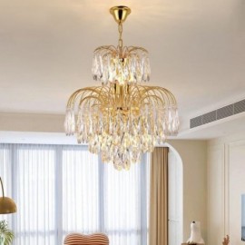 Crystal Pendant Light Contemporary Villa Duplex Decorative Ceiling Light