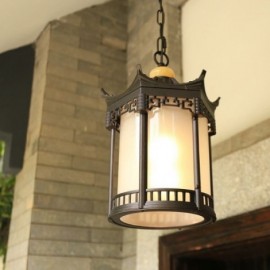 Chinese Outdoor Light Waterproof Hexagon Gazebo Pendant Light Courtyard Corridor