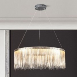 Luxury Tassel Pendant Light Round Chandelier