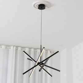 Modern Pendant Light Dimmable Black Strip Ceiling Lamp