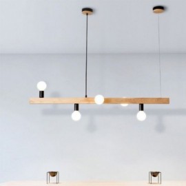 Japanese Wooden Pendant Light Molecule Chandelier Dinning Room