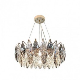 European Iron Pendant Light Creative Glass Leaf Chandelier