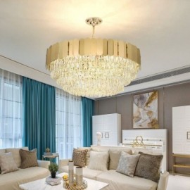 Modern Pendant light Crystal Round Hanging Ceiling Light