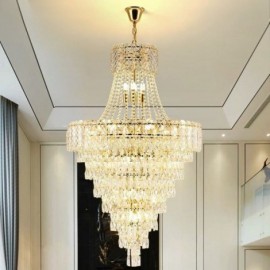 Modern Elegant Crystal Pendant Light Conical Ceiling Light