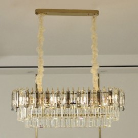 Rectangle Pendant light Crystal Ceiling Light Fixture