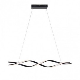 Modern Pendant Lighting Black Wave Shape Hanging Lights