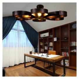 Modern Vintage Ceiling Light Iron Flower Shaped Pendant Light