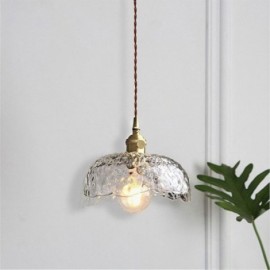 Irregular Brass Glass Pendant Light Hammer Glass Ceiling Light