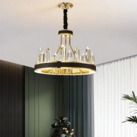 Modern Crystal Pendant Light Circle Crystal Ceiling Light