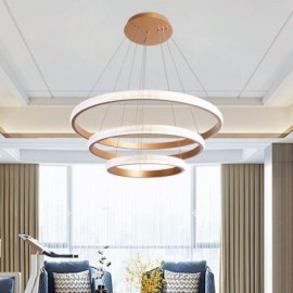 Modern Pendant Light Acrylic 3 Rings Lamp 80+60+40cm