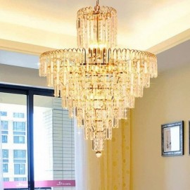 Modern Elegant Crystal Pendant Light Conical Chandelier