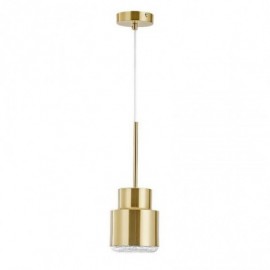 Postmodern Glass Pendant Light Golden Cylinder Lamp Bright Lighting Restaurant Light