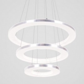 Modern Pendant Light Acrylic 3 Rings Lamp 40+30+20cm