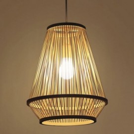 Bamboo Woven Bedside Pendant Light