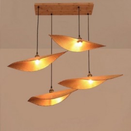 Creative Leaf Pendant Light Contemporary Bamboo Pendant Light Tearoom Lighting