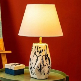 Table Lamp American Faceted Ceramic Table Light