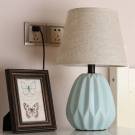 Minimalist Macaron Ceramic Table Lamp Contemporary Reading Lamp