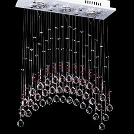 50W 5 Lights Clear light Stainless steel K9 Crystal Chandelier