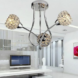 Modern Shining 3 Light Flush Mount In Crystal Design (220V-240V)