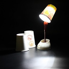 DIY Pouring Coffee Design White Light LED Table Lamp (USB/3xAAA)